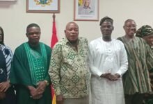 Mr Haruna Iddrisu (third from right) with members of the board
