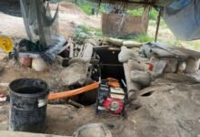 One of the illegal mining site