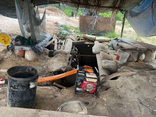 One of the illegal mining site