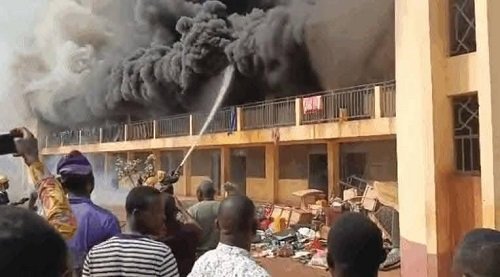 • The girls dormitory of NOBISCO destroyed by the fire