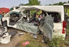 An accident scene in Ghana