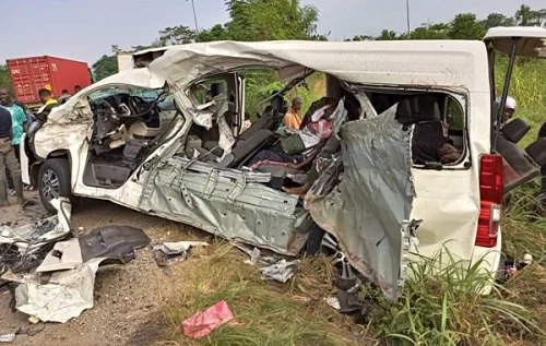 An accident scene in Ghana