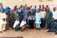 Mr Ali Adolf John Mburidiba with members of the party