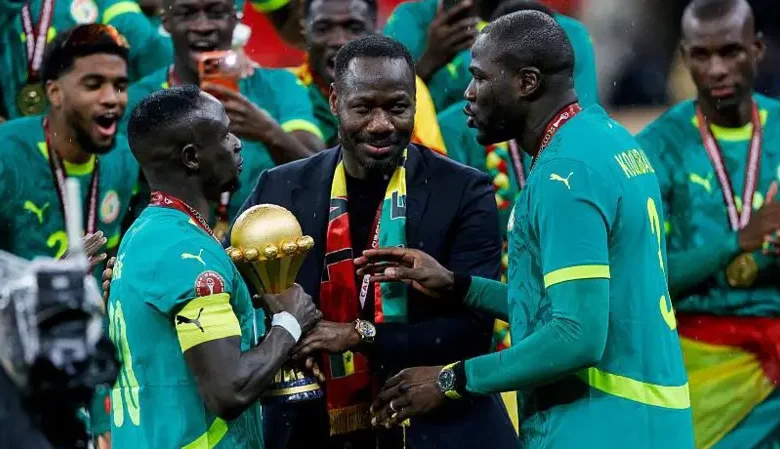 Pape Thiaw (centre) will miss five of Senegal's six 2027 Africa Cup of Nations qualifiers