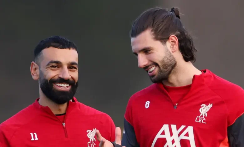 Salah (left) with Szoboszlai