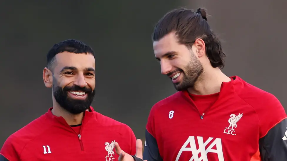 Salah (left) with Szoboszlai