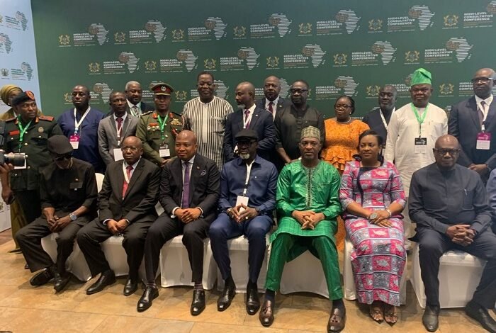 Mr Ablakwa (third from left) with Mr Mohammed-Mubarak ( third from right) and other dignitaries at the event