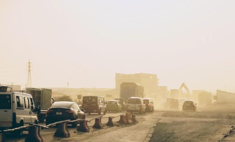 Vehicular traffic on the motorway