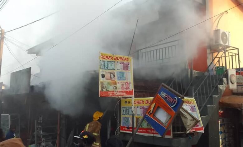 Fire men dousing the fire.