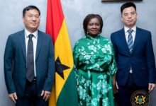 • Prof. Opoku-Agyemang (middle) with the Sunda Group members