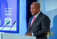 President Mahama speaking at the forum