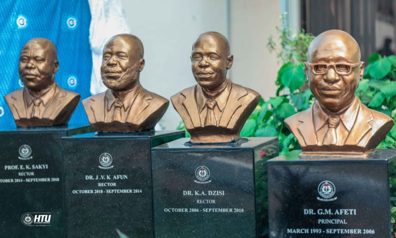 • The portraits of the five former leaders of the Ho Technical University
