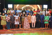 • Winners and organisers after the event