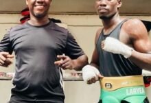 • John Laryea (right) with Carl Lokko