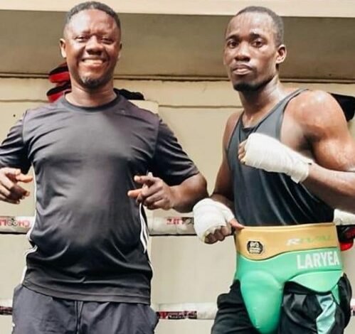 • John Laryea (right) with Carl Lokko