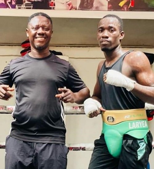 • John Laryea (right) with Carl Lokko