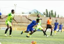 A scene from the Vision FC versus Bechem United match on Saturday