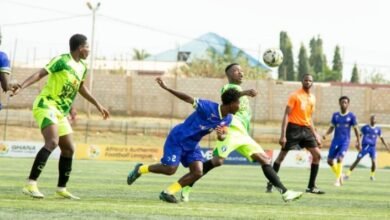 A scene from the Vision FC versus Bechem United match on Saturday