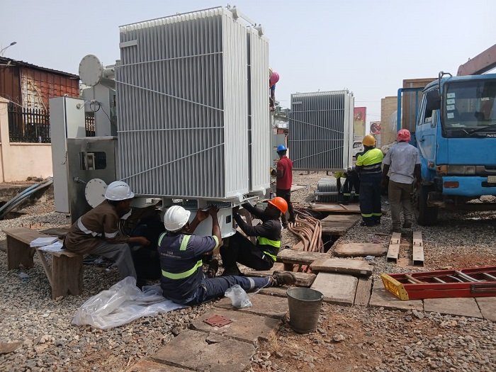 ECG workers working on the substation transformer