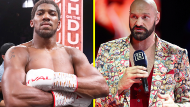 • Anthony Joshua (left) and Tyson Fury