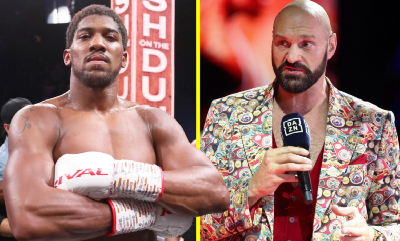 • Anthony Joshua (left) and Tyson Fury