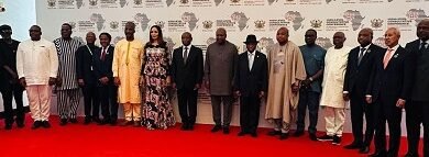 President Mahama (middle) with some delegates at the event