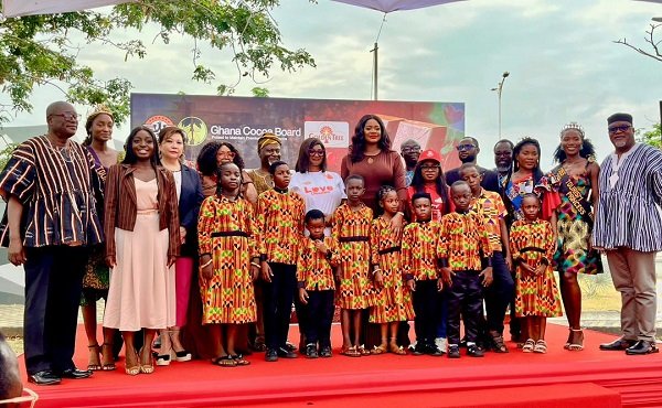 Mrs Marilyn Maame Efua Houadjeto (sixth from left) with other dignitaries at the ceremony
