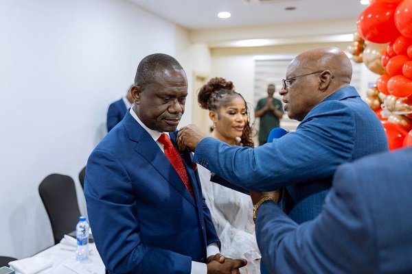 Dr Siaw Agyepong(left) being decorated