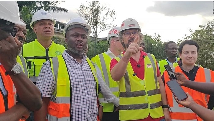 Minister inspects work at Daboase Water Treatment Plant