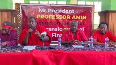 Mr Kevor addressing the media