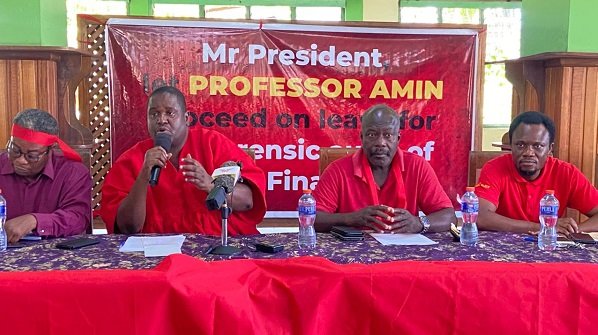 Mr Kevor addressing the media