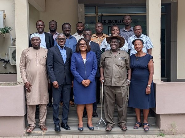 • Prof. Ahwoi (second from right) with other dignitaries after the meeting