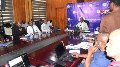 Dr Alhasan Iddrisu (head of table) addressing the media Photo Seth Osabukle