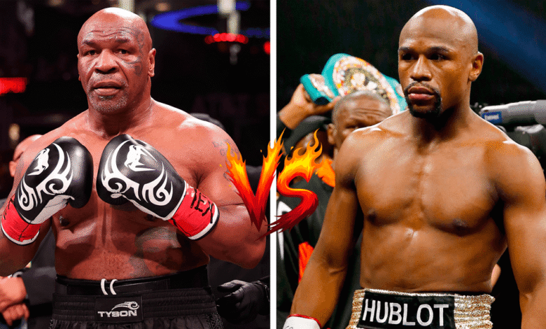 Mike Tyson (left) Floyd Mayweather Jr.