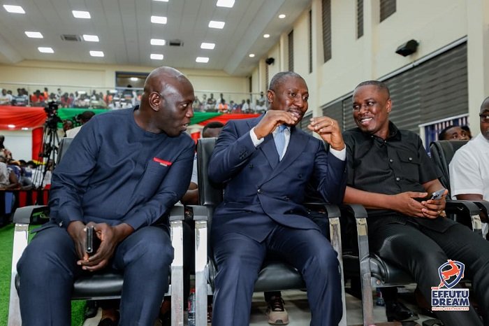 Mr Afenyo-Markin (middle) interacting with dignitaries at the event
