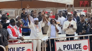 • Mr Baba Jamal (left) being declared winner by the EC official after the parliamentary primaries election