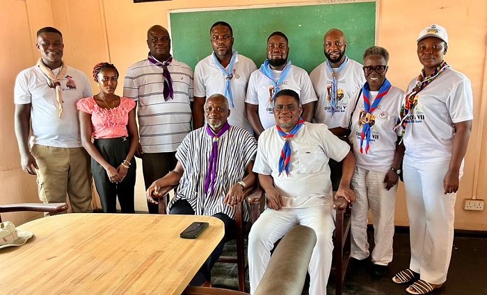 Mr Hilary Yaw Awusie (seated left) with Mr Andrew Botchwey (seated right) with some national executives of SGF-Gh and GSA