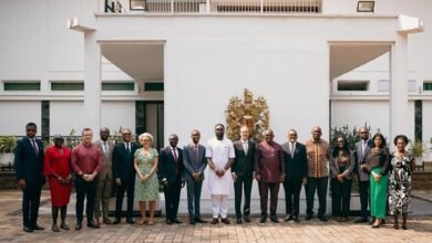 Mr Mensah (eleventh) from left, with UKGCC and personnel of UK High Commission.