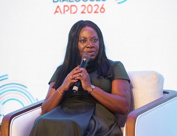 Ms Obo-Nai speaking at the event