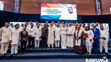 Dr Bawumia (middle) with the clergy and other dignitaries after the programme