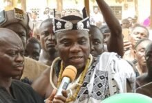 • Nana Asete Owusu III speaking at the programme