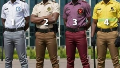 The approved uniforms