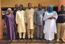 -Sagnarigu MCE, Mr Abdulai Imoro Gong with management of NORSACC during the visit