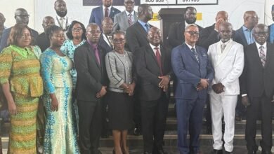 Col. (Rtd) Pastor Peter Nyarko Duodu (second from right) with other executives and dignitaries at the event