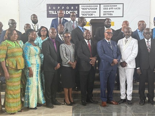 Col. (Rtd) Pastor Peter Nyarko Duodu (second from right) with other executives and dignitaries at the event