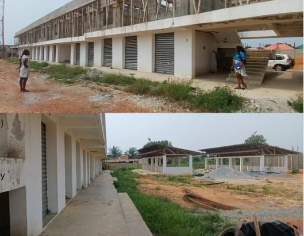 • The 40 - seater lockable market at Nzema East