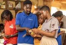 • The girls at the hands-on session