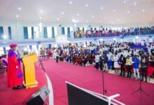 • The students taking the matriculation oath