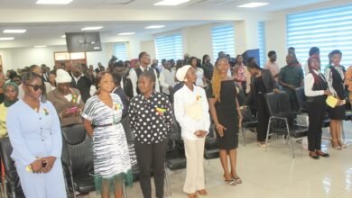 Some of the newly admitted students at the maltriculation ceremony. Photo. Ebo Gorman