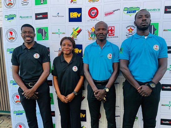 The four officials (from left) Akwasi Acheampong, Emelia Blessing, Aikins Opoku Danso and Ebenezer Darko Junior
